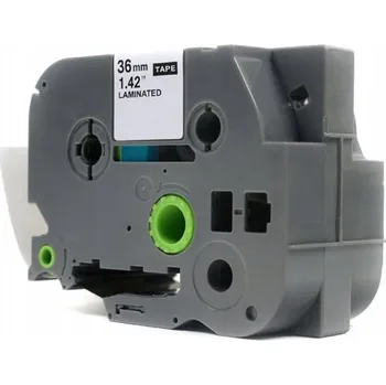 Pásek do tiskárny Páska do Brother, bílá na průhledné, 36mm*8m, TZe-165