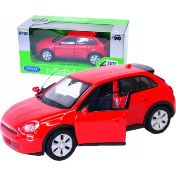 autíčko Kovový model auta New Fiat 600E 1:34 WELLY Nex červený