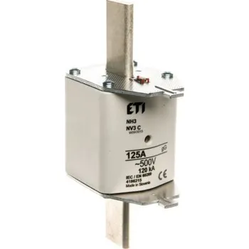 pojistka ETI NH3C gG 125A/500V Pojistková vložka zpožděná 125A 004186215