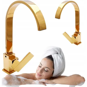 Vodovodní baterie Kuchyňská stojánková baterie Silla PURO zlatá