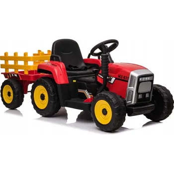 autíčko SUPER TRAKTOR BLOW - NA AKUMULÁTOR S PŘÍVĚSEM, MĚKKÁ KOLA, MĚKKÉ SEDADLO