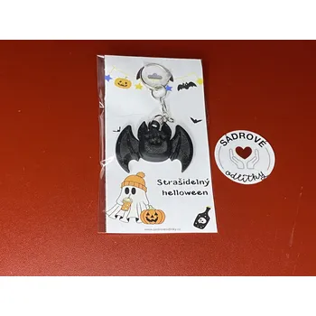 HandMade by VeJa Dárková karta - Strašidelný helloween (netopýr)