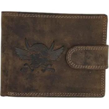 Peněženka Kožená pánská peněženka Wild 895-25 s motivem lebky