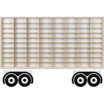 autíčko Polička na autíčka, auta, autíčka HOT WHEELS 80 přihrádek, PŘÍVĚS