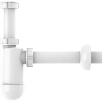 Sifon Sanit - Umyvadlový plastový sifon G1 1/4 x 40 mm, bílá