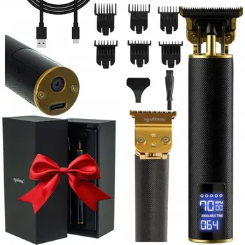 Strojek na vlasy BEZDRÁTOVÝ STŘÍHACÍ STROJEK NA VLASY A VOUSY PRO MUŽE HOLICÍ STROJEK ZASTŘIHOVAČ NÁSTAVCE