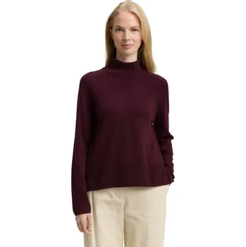 Dámský svetr TOM TAILOR® DÁMSKÝ STOJÁK S KAŠMÍREM-BORDO M