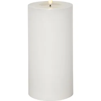 Svíčka LED svíčka z vosku FLAMME FLOW BIG bílá 22,5 cm 2500 h