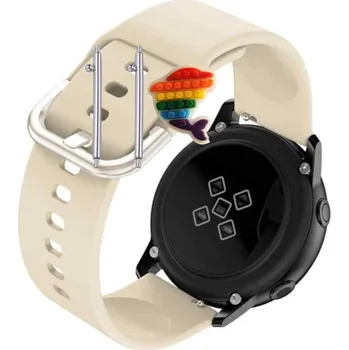 Pouzdro na mobilní telefon Pásek Řemínek pro Forever IGO JW-100, Silikon, béžová smyčka, nastavitelný