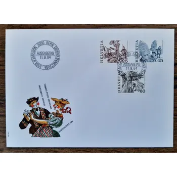 Sběratelství ŠVÝCARSKO FDC 1280/2, lidové slavnosti, r. 1984