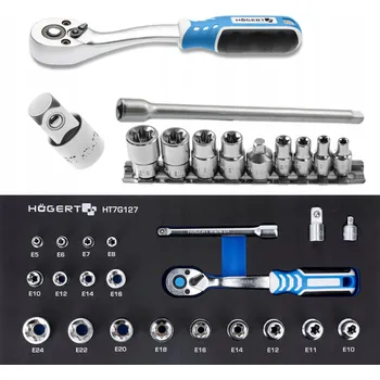 Vrták HOGERT Vložka HT7G127 Sada nářadí s ráčnou