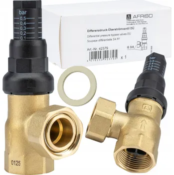 Ventil AFRISO POJISTNÝ VENTIL DN 3/4" Vnitřní Závit 0,1-0,5 BAR S ŠROUBENÍM