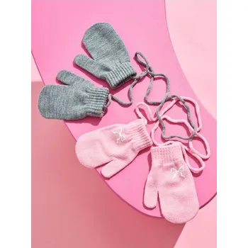 Dětská móda Sinsay - Sada 2&nbsp;párů rukavic - pastelová růžová - 140FU-03X - 140FU-03X-S