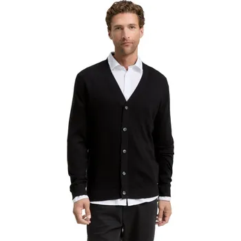 Pánský svetr TOM TAILOR® PÁNSKÝ PROPÍNACÍ SVETR ČERNÝ M