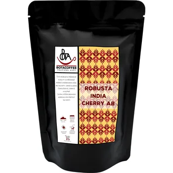 Káva BotaCoffee Robusta India Cherry AB Velikost balení: 250 g, Zrnkovou nebo mletou?: Zrnková káva