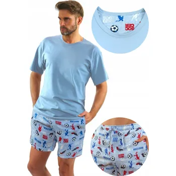 Pánské pyžamo Sesto Senso pánské pyžamo 2242-09 krátký rukáv, velikost XXL