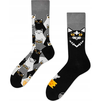 Pánské oblečení Ponožky MANY MORNINGS Black Cat 43-46