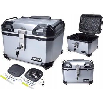 AWINA Motocyklový kufr s opěrkou, 45 litrů