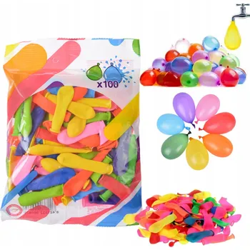 Balónek VODNÍ BALÓNKY 100 Kusů Sada vodních balónků pro DĚTI na oblévačku