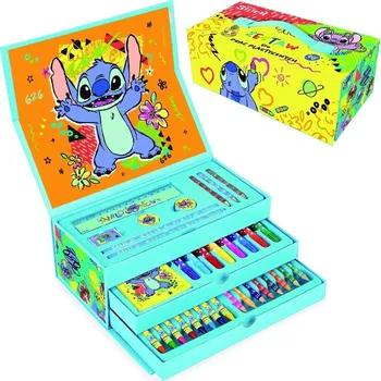 Výtvarná sada Kreativní výtvarná sada pastelky fixy notes LILO A STITCH STICH