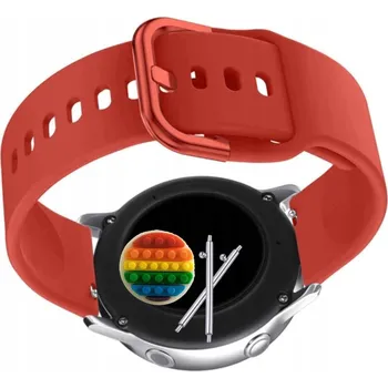 Pouzdro na mobilní telefon Pásek Řemínek pro Hama Fit Watch 6910, Silikon Červený Poutko, nastavitelný