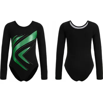 Dámské spodní prádlo BALETNÍ GIMNASTICKÝ DRES ZELENÝ PRO TANEC, BALET A GYMNASTIKU VEL. 150