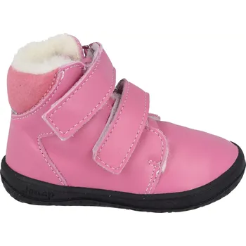 Dívčí tenisky Jonap zimní barefoot boty B4 růžové vlna 26