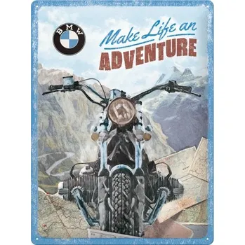Plechová cedule Postershop Plechová cedule: BMW Make Life an Adventure - 30x40 cm