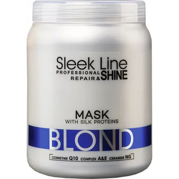 Vlasová regenerace Stapiz Sleek Line Maska na vlasy s hedvábím pro blond vlasy 1000 ml