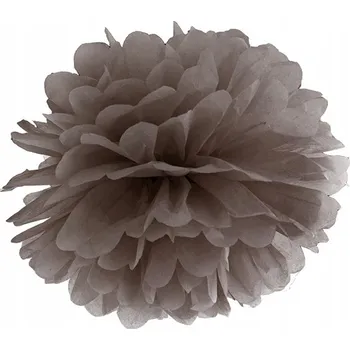 Obraz Bambule z hedvábného papíru černý koule 25cm dekorace výročí