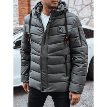 Pánská bunda Pánská prošívaná zimní bunda Dstreet TX5057 Barva: Šedá - tmavě, Velikost: M