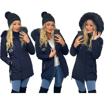 ZATEPLENÁ DLOUHÁ TEPLÁ BUNDA S KAPUCÍ DÁMSKÁ ZIMNÍ VYPASOVANÁ 3XL