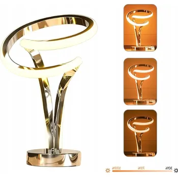 Lampička DOTYKOVÁ SPIRÁLOVÁ LAMPA NA STŮL 6 RGB BAREV + TEPLÉ BÍLÉ SVĚTLO