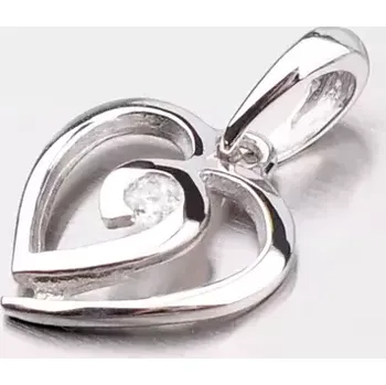 Přívěsek Dámský přívěsek žluté zlato 585 - srdce DZ1609B