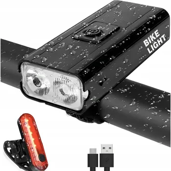 Cyklosvítilna SADA SVĚTEL NA KOLO SILNÉ PŘEDNÍ ZADNÍ LED SVĚTLO NA KOLO ŘÍDÍTKA