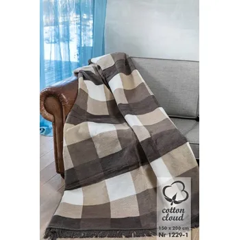 Prostěradlo Deka Unia bavlna 150 cm x 200 cm béžová