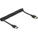 Delock HDMI kabel Zástrčka HDMI-A 1.5 m černá 84967 4K UHD, pozlacené kontakty, třížilový stíněný, kroucený HDMI kabel
