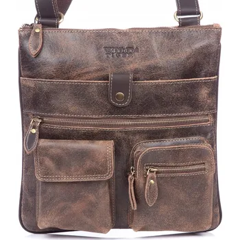 Wild Tiger taška na dokumenty z pravé kůže, bez vzoru