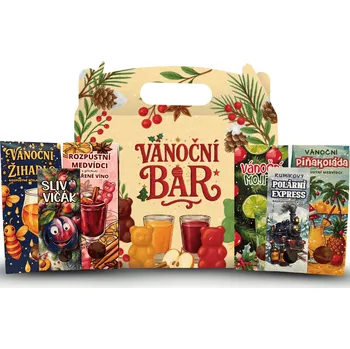 Dárkový potravinový koš LIPOO BRUM BOX - VÁNOČNÍ BAR