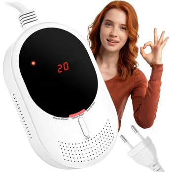 Bezpečnostní detektor DETEKTOR OXIDU UHELNATÉHO A PLYNU CERTIFIKOVANÝ S HLASITÝM ALARMEM 85dB LCD 230V