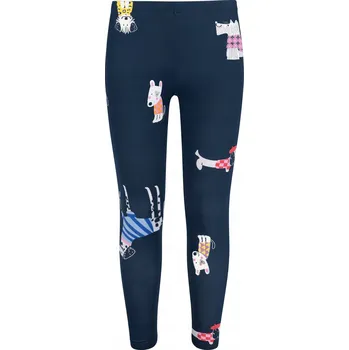 Dívčí legíny tmavě modré dětské legíny s pejsky vel. 152 Endo