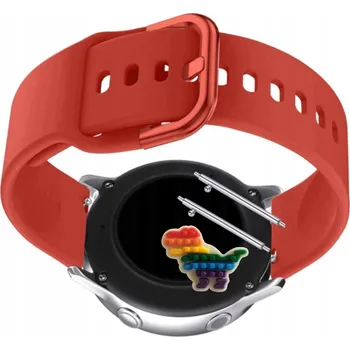 Pouzdro na mobilní telefon Řemínek pro Leotec Chytré Hodinky GPS MultiSports Pol , silikonová červená smyčka