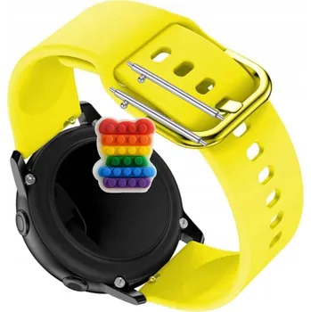 Pouzdro na mobilní telefon Řemínek Řemínek pro Linewear LW107, Silikonový Žlutý s Poutkem, Nastavitelný