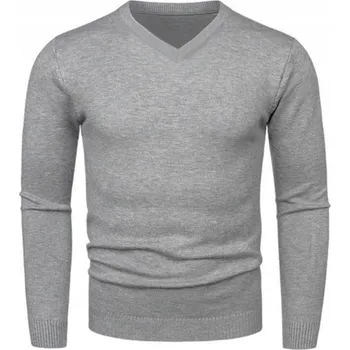 Pánský svetr NEW BOY svetr MMB601 šedý kulatý velikost XXL