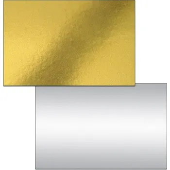 Dortová podložka obdélník 35 x 25 cm zlatá/stříbrná