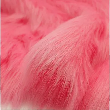 UMĚLÁ LÁTKA KOŽEŠINA DLOUHÝ VLAS DAKOTA kožíšek 0,1 m světle RŮŽOVÁ