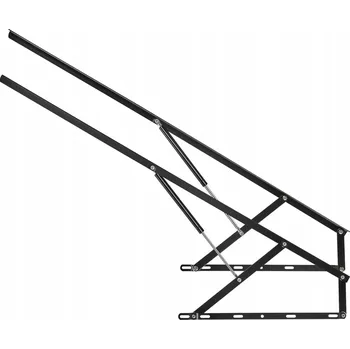 Zvedák postele pro lůžka 150x200 cm, rám postele, nosnost 120 kg, černý