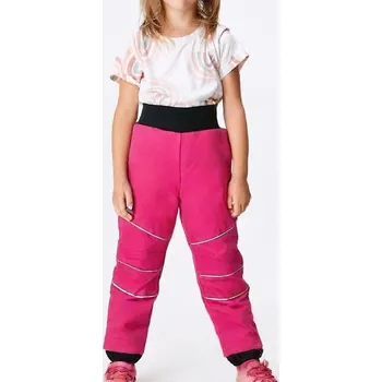 Dívčí kalhoty SOFTSHELLOVÉ KALHOTY ZATEPLENÉ FLEECEM - růžová EDX 012 Velikost: 116, Barva: Růžová