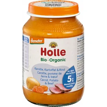 Dětská výživa Příkrm Holle od 4 měsíců, od 6 měsíců, od 8 měsíců 190 g zelenina, hovězí maso, brambory