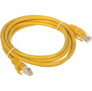 Síťový kabel Patchcord Cat5e DELTA 1,8 m žlutý